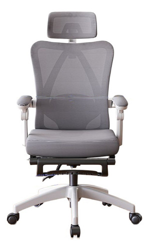 Cadeira Ergonomica Escritorio Cadeira De Computador Wicopet Cadeira Para Quarto Em Português É Ajustável Com Apoio Para A Cabeça Cor Cinza Claro