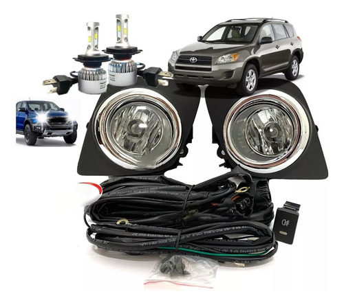 Kit Completo Neblineros Full Led Cromo Rav4 2009 A 2012 / E