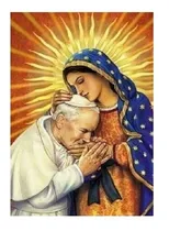 Comprar Cuadro Virgen De Guadalupe Y El Papa Juan Pablo  Rect Mdf
