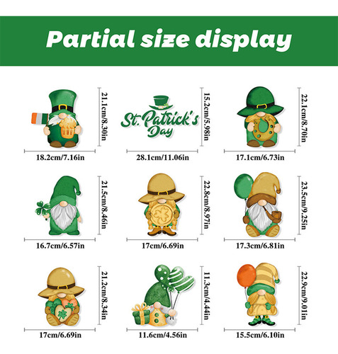 Pegatinas K, 9 Unidades, Diseño De San Patricio Irlandés, Bo