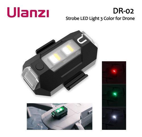 Imagen 4 de 6 de Luz Led Para Drone 3 Colores 6 Fx 8h Strobo Ulanzi Dr-02