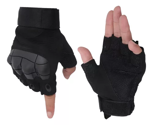 Guantes tácticos para hombres, guantes Airsoft, guantes tácticos sin dedos,  para tiro, caza, motociclismo, guantes tácticos sin dedos para moto,  motocicleta, ciclismo, escalada, senderismo