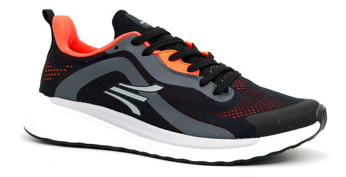 Zapatilla Running  De Hombre Ah22-13 Negro/naranja