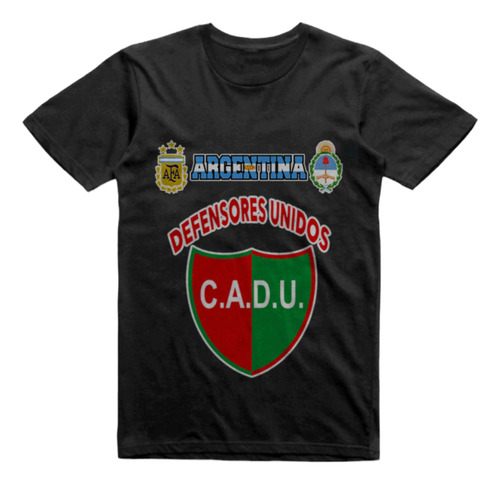 Remera Algodon Negra Defensores Unidos San Pedro