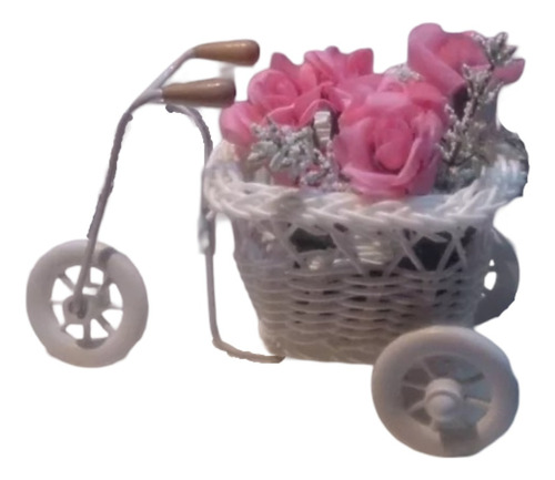 Mini Bicicletas  Mimbre Son Flores  Souvenir Decoración