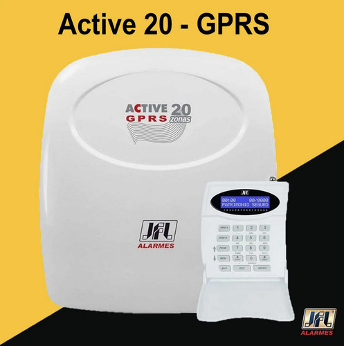 Central Alarme Monitoravel Active 20 Gprs 22 Zonas + Teclado