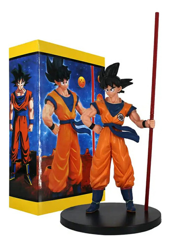 Figura Son Goku de 22 cm Magic Staff Dragon Ball Z Base Stick