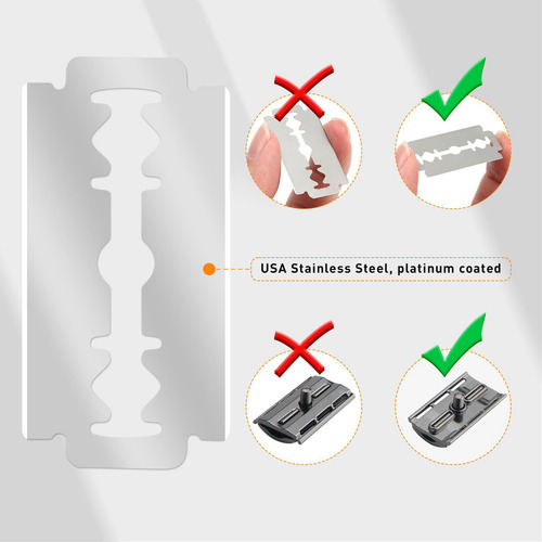 Barbeador Manual Razor Handle Tradicional Segurança De Barbe