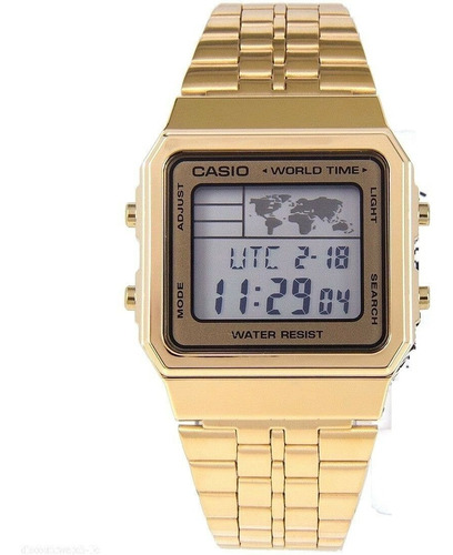 Reloj Casio A500wga 1d Retro Unisex Dorado Original 