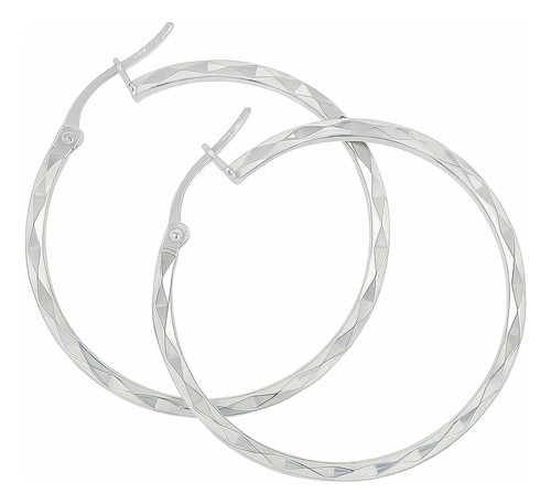 Arete Arracada Diamantada De Plata Ley 925 Para Mujer