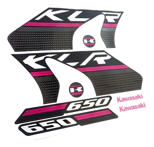 Calcomanias Klr 650 En Fucsia Reflectivo 