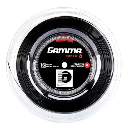 Corda Gamma Poly Z 16l 1.30mm Preta Rolo Com 200 Metros