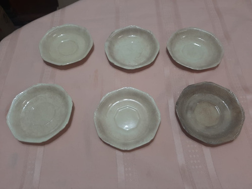 Juego De 6 Platos De Te En Porcelana Inglesa A La Vista 