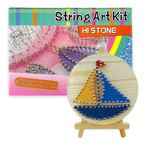 Kit Hilorama Arte Con Hilo String Art Diseño A Elección