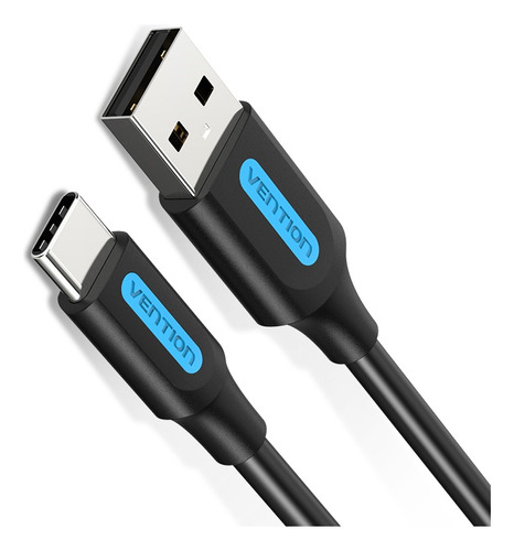 Cable Usb Tipo C Vention Carga Rapida 3a 25cm Color Negro