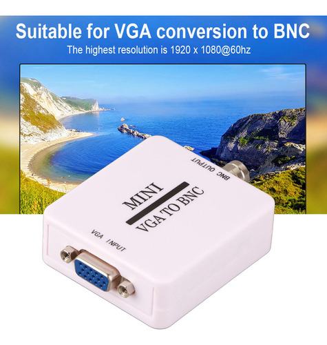 Convertidor De Vídeo Usb Mini Hd Vga A Bnc 1920 X 1080 Para