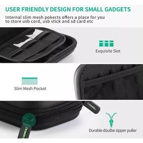 Organizador Portátil Estuch Viaje Para Disco Duro Externo