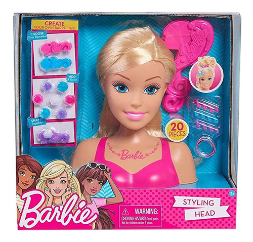 Barbie Glam Party 20 Piece Styling Head Set - Rubiacabezal