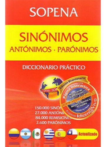 Diccionario Sinónimos Antónimos Y Parónimos Sopena Original