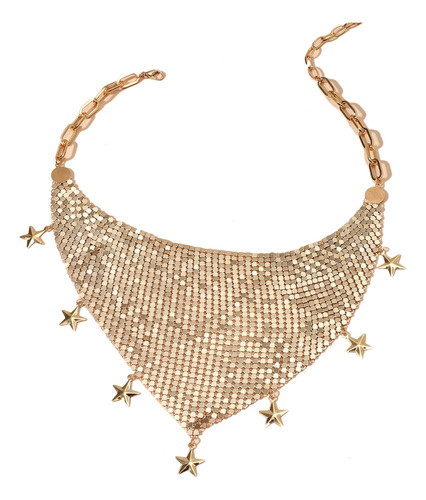 (gd) Cachecol Colar Com Gola Brilhante, Lenço Feminino, Joia