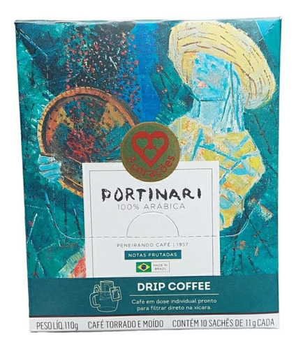 Drip Coffee 3 Corações Portinari 100% Arábica - 10un X 11g