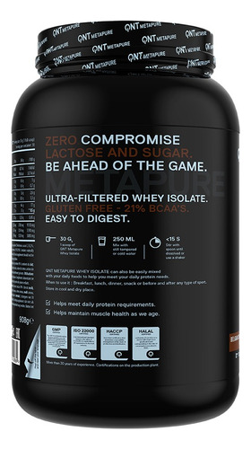Proteina Metapure Whey Isolate Zero Carb 908gr Qnt