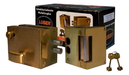 Cerradura Electrica Luber P/vidrio Blindex C/ Llave Mecanica