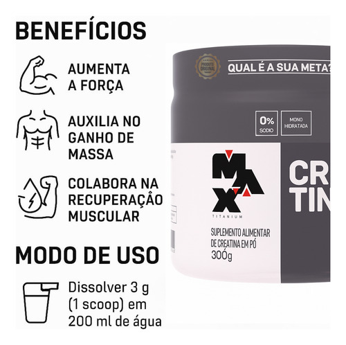 Creatina Max Titanium É Boa Dieta Para Ganho De Massa 100%