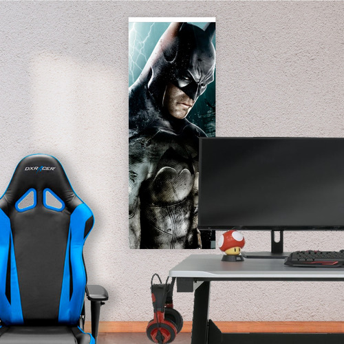 Imagen 1 de 8 de Cuadro Grande 30x80 Comics Dc Batman Lluvia Enojado Animeras