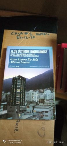 Libro Los Últimos Inquilinos. Irma Lovera Y Alberto Lovera