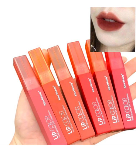 Labial Liquído Mate, Lip Color - Kiss Beauty