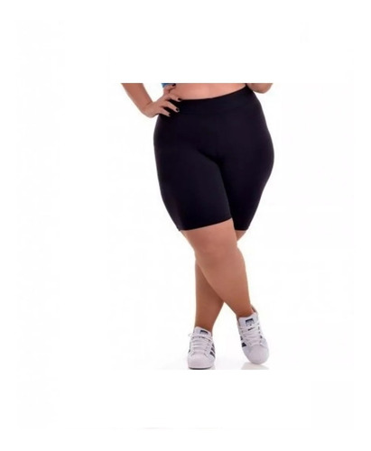 Kit 3 Bermuda Legging Fitness Ciclista Plus Size Short