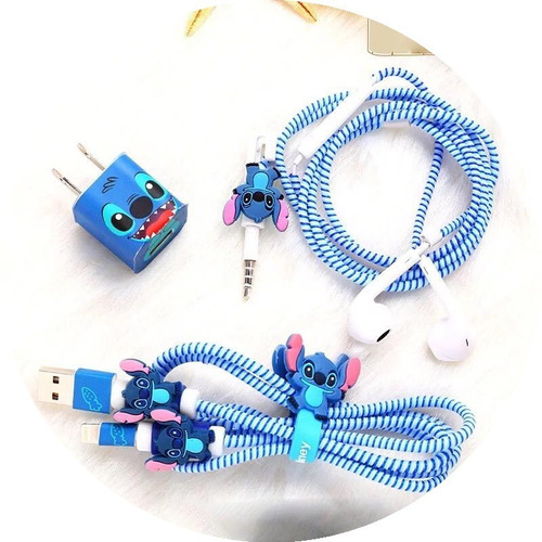 Kit Protector Para Cables Stitch - Cargadores - Audifonos