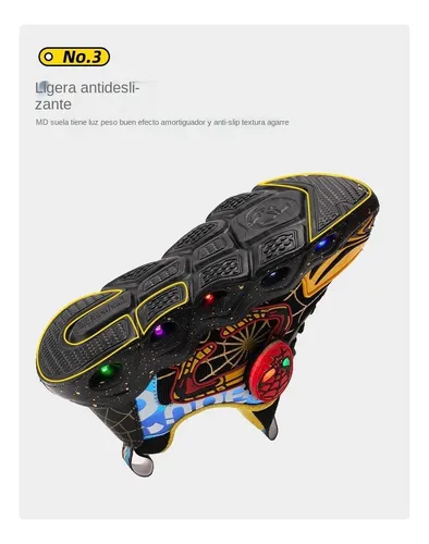Zapatos Deportivos Infantiles Casa-aranha Con Luces Led