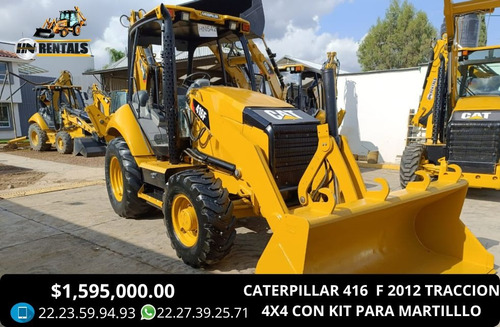 Retroexcavadora Caterpillar 416 F 2012 4x4 Con Kit Para Mart