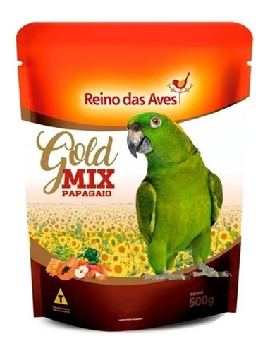 Papagaio Gold Mix 500g - Reino Das Aves
