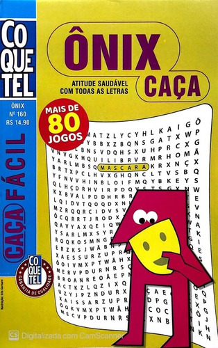 Revista Caça Palavra Onix Mais De 80 Jogos. Coquetel