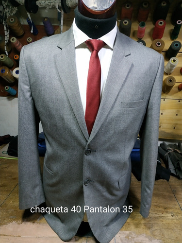 Traje Vestido Paño Slim Fit Promocion