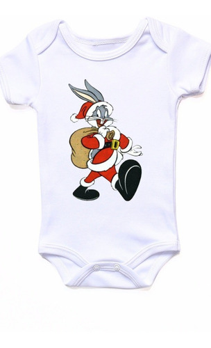 Pañalero Bugs Bunny Santa Navidad Diseño 1030 Playera Beloma