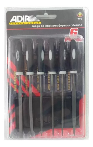 Juego De Limas Para Joyero Y Artesano 6 Pz Adir-792
