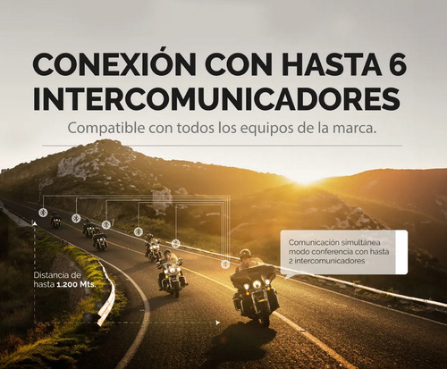 Intercomunicador Moto Ejeas Bluetooth 1200mts 6 Pilotos Negro V6-pro-intercom