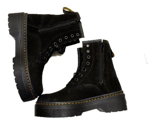 Botas Nival Doble Plaforma Negro
