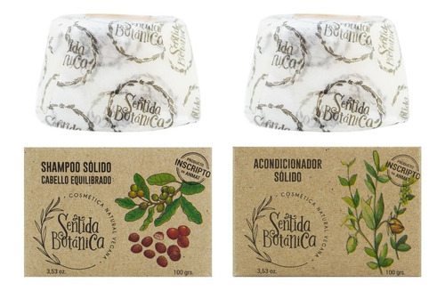Sentida Botánica Kit Shampoo Solido + Acondicionador Vegano