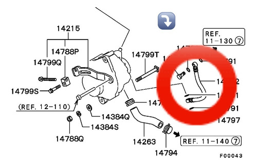 Manguera Flexible Depresor Mitsubishi L200 4d56 K14 K34 K74