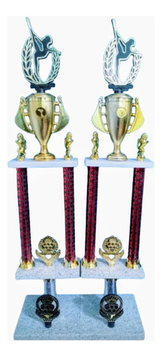Trofeo 2 Columnas 60cm Altura.  Trofeoshm