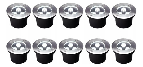 Lampara De Piso Para Exterior Led Empotrable 3w,ip67, 10 Pcs