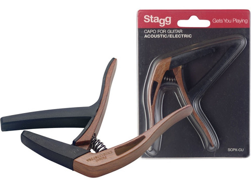 Capotraste Stagg Scpxcu Dk Profissional Para Violao Guitarra