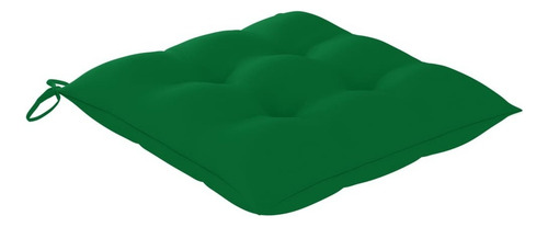 Sillas De Jardín 2 Pzas Con Cojines Verdes De Madera Teca Color Café