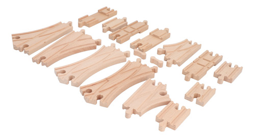 Set De Rieles De Tren De Madera Para Niños Pequeños, Kit De