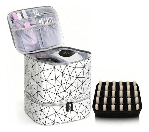 Organizador Portátil De Esmaltes De Uñas Con Doble Capa